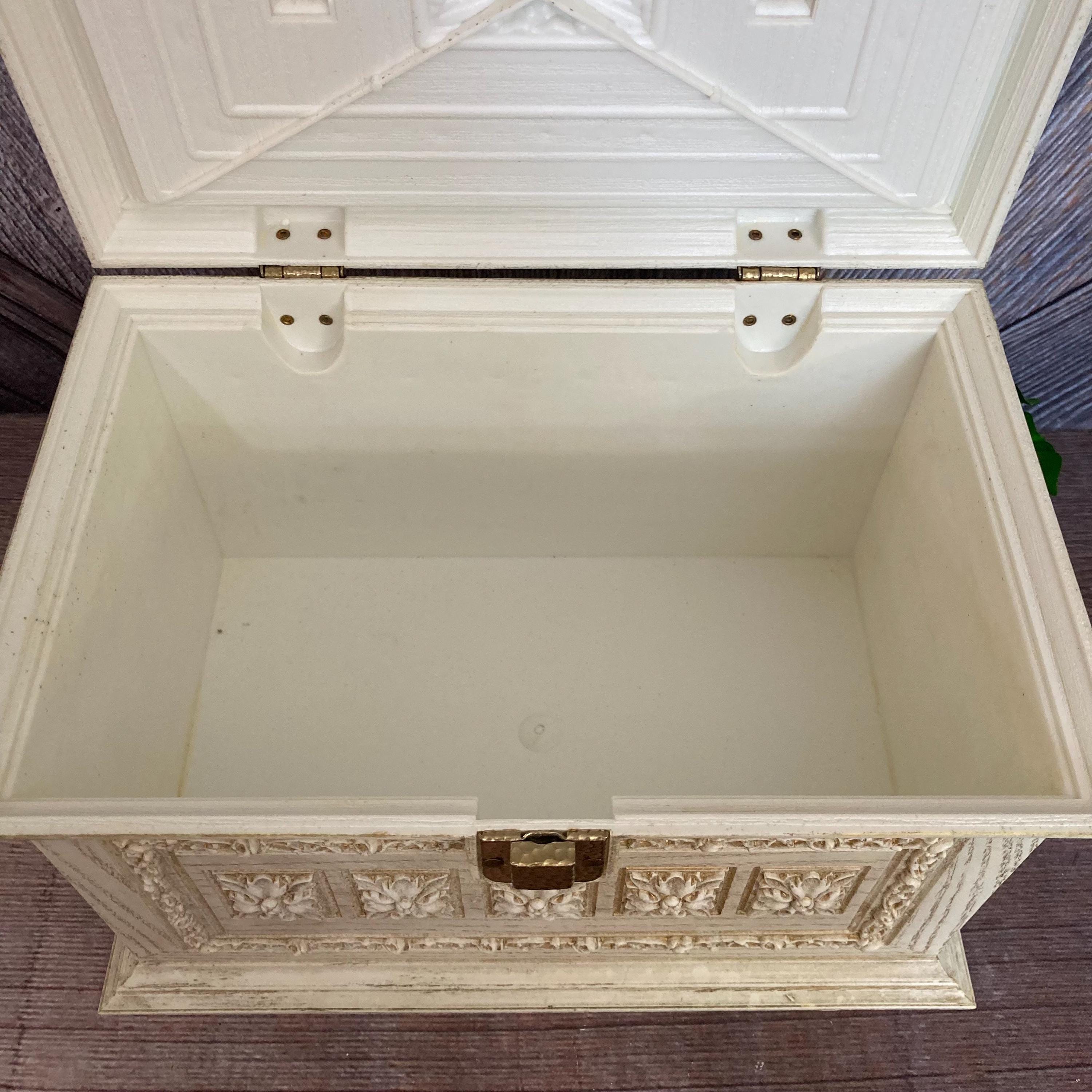 Vintage Sewing Box, Max Klein Kitschy White Craft Box Vintage Sewing Box, Max Klein Kitschy White Craft Box