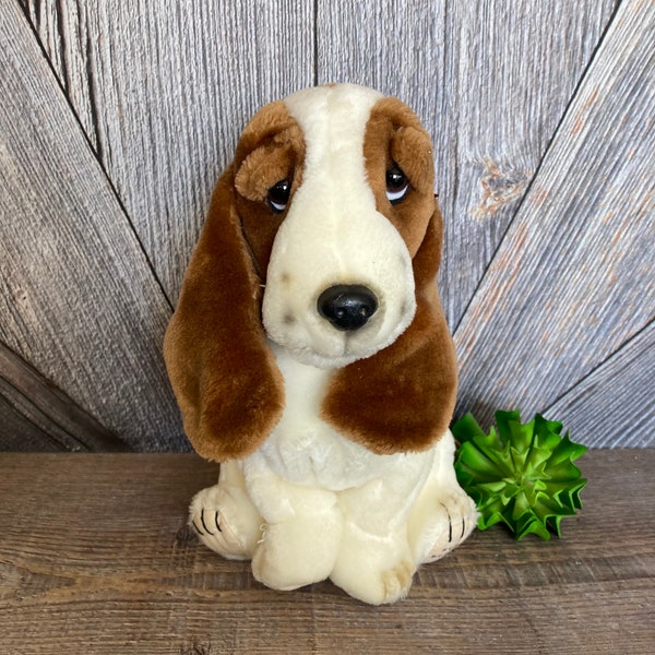 Vintage Hush Puppies Dog Plush 1990s Hound Dog 10 Inch ORIGINAL 90 Toy Stuffed Animal Dog Toy Puppy Pup Dog Plush Gift Nursery Decor