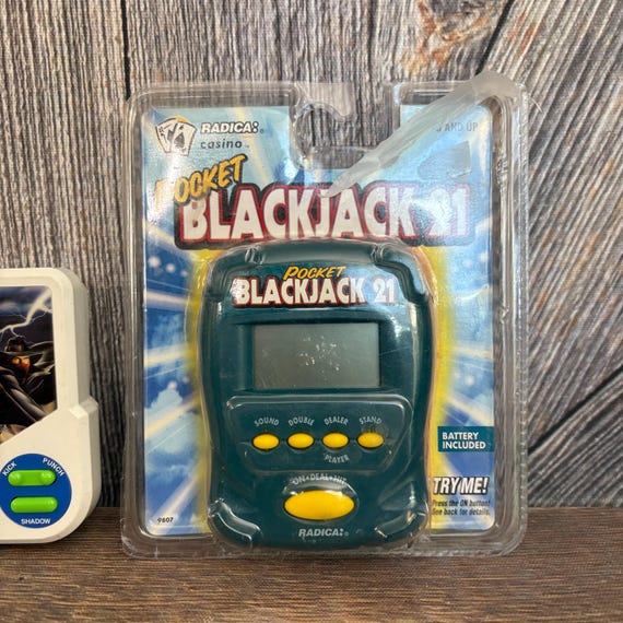 21 'BLACKJACK' コルダレス電動ゲーム 2 Vintage Electric Handheld Games the Shadow Tiger and Pocket