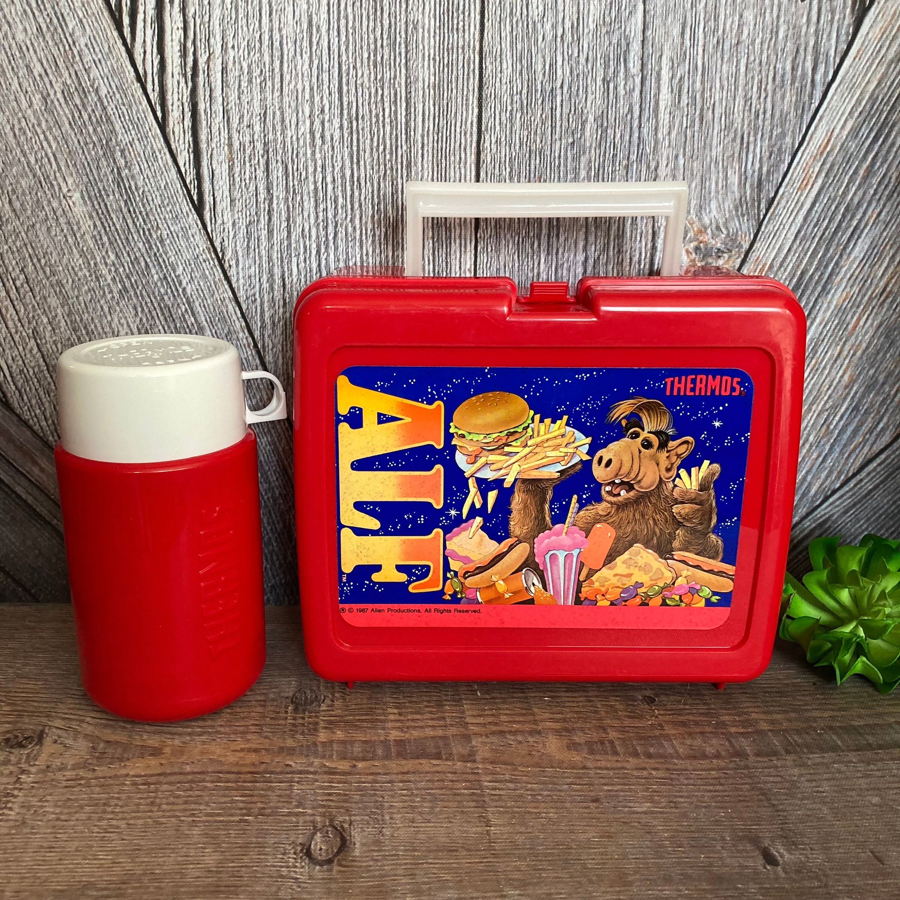 ALF Plastic Lunch Box {vintage 1987 Alien Productions Thermos