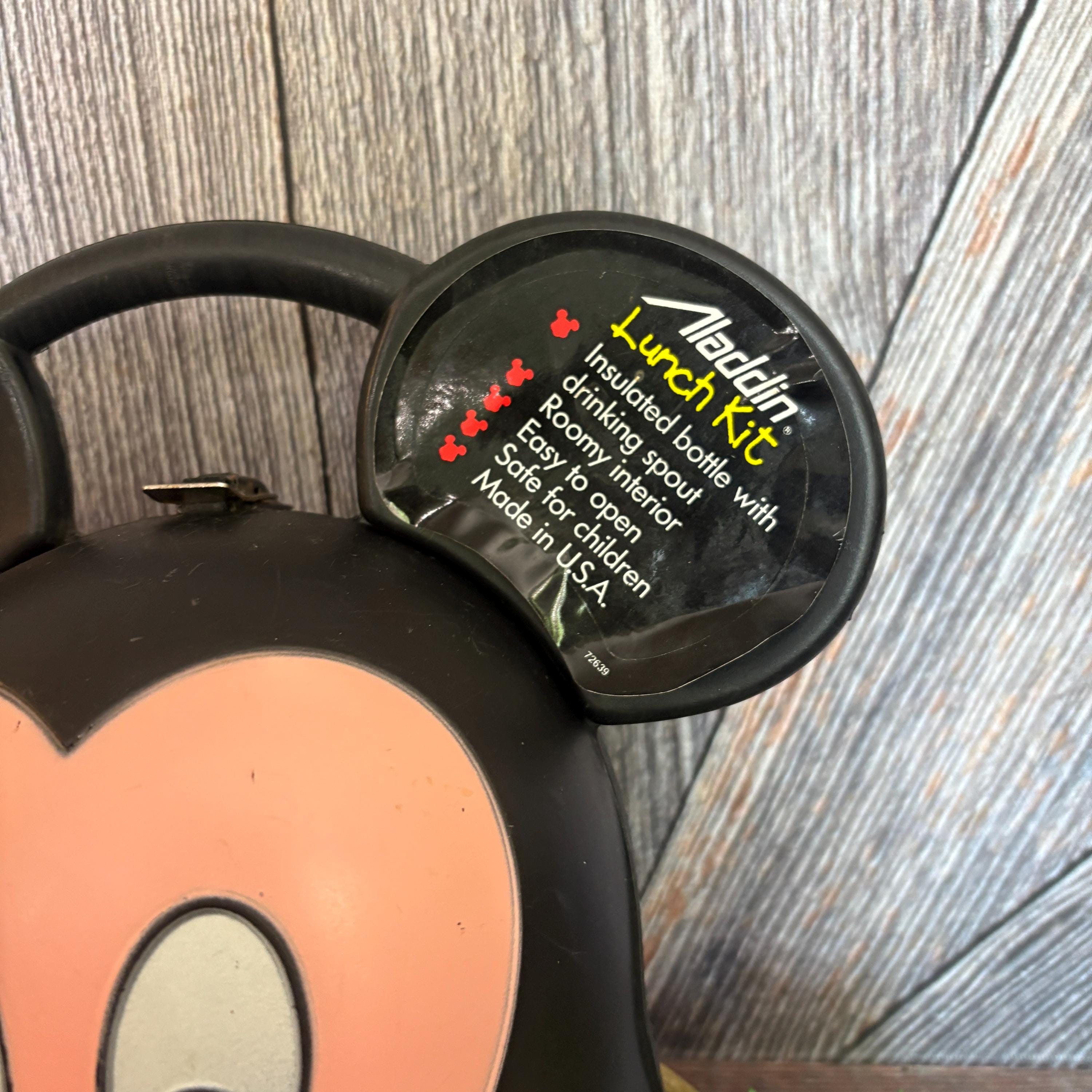 アンティーク雑貨 MICKEY Lunch Kit Mickey Mouse Head Lunch Box {vintage Walt Disney Mickey Lunch Kit