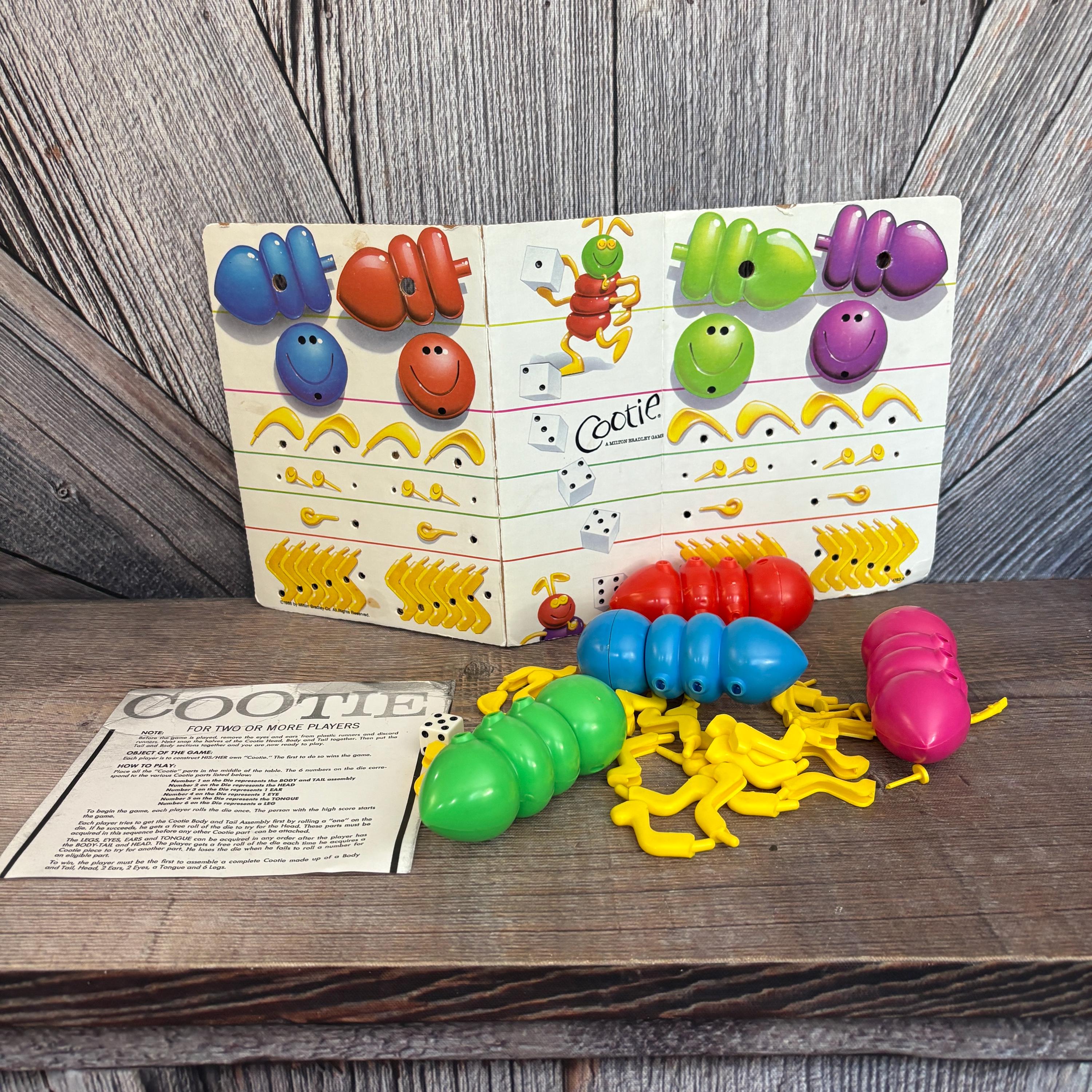 Vintage Cootie Game Milton Bradley, 1983 Complete No Box, the Game