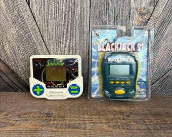 2 Vintage Electric Handheld Games the Shadow Tiger and Pocket