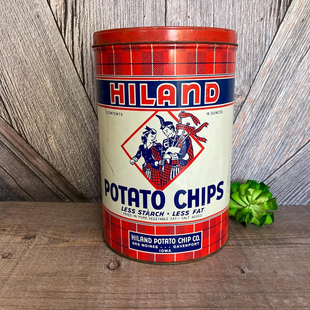 アンティーク缶　ヴィンテージ缶 ⑦ POTATO CHIPS Cain's Antique Potato Chip Can | eBay