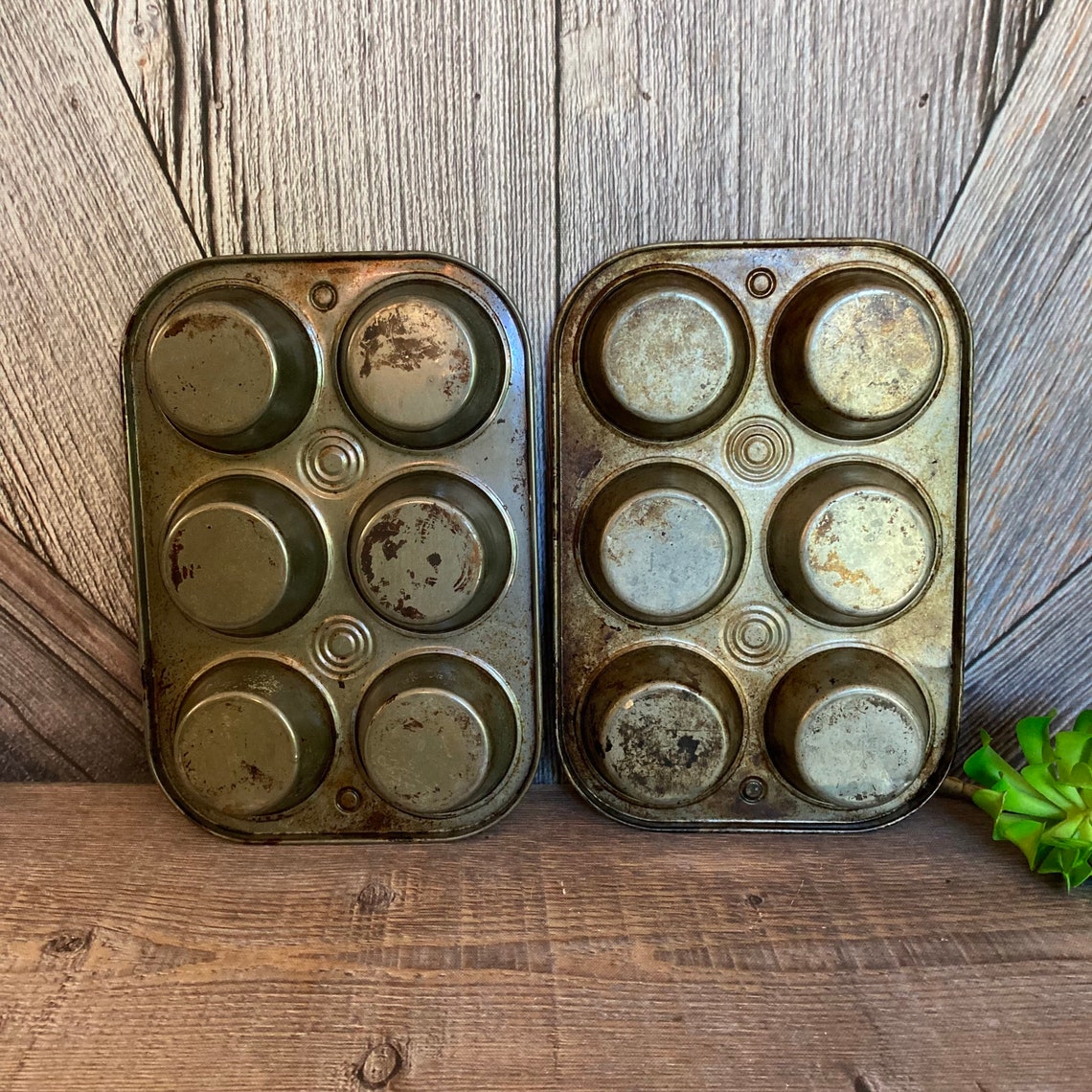 Vintage Muffin Tin Antique Muffin Pan Cupcake Tin Ekco USA Ovenex ...