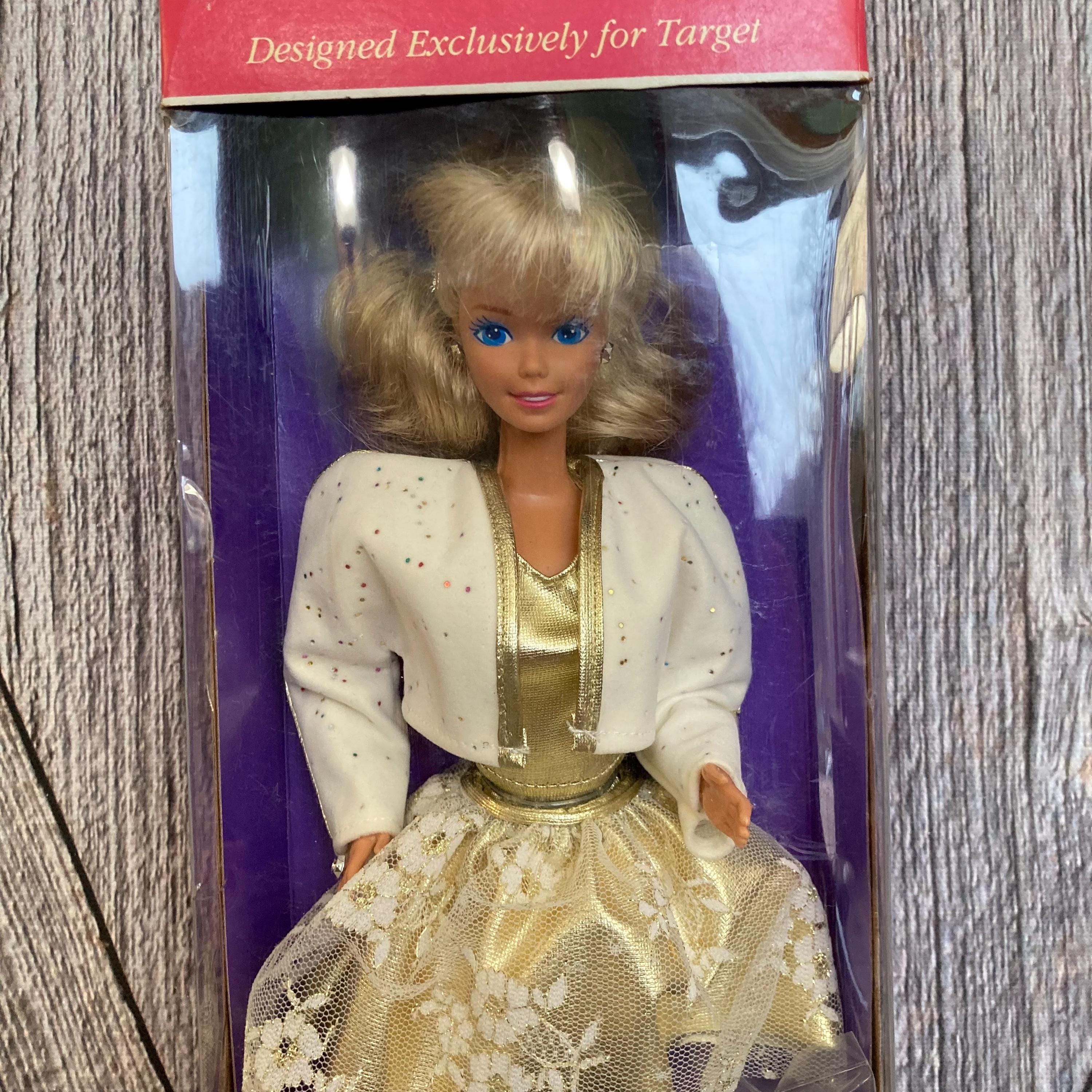 Gold and Lace Barbie {blonde Hair Mattel 7476 Glitter Glam