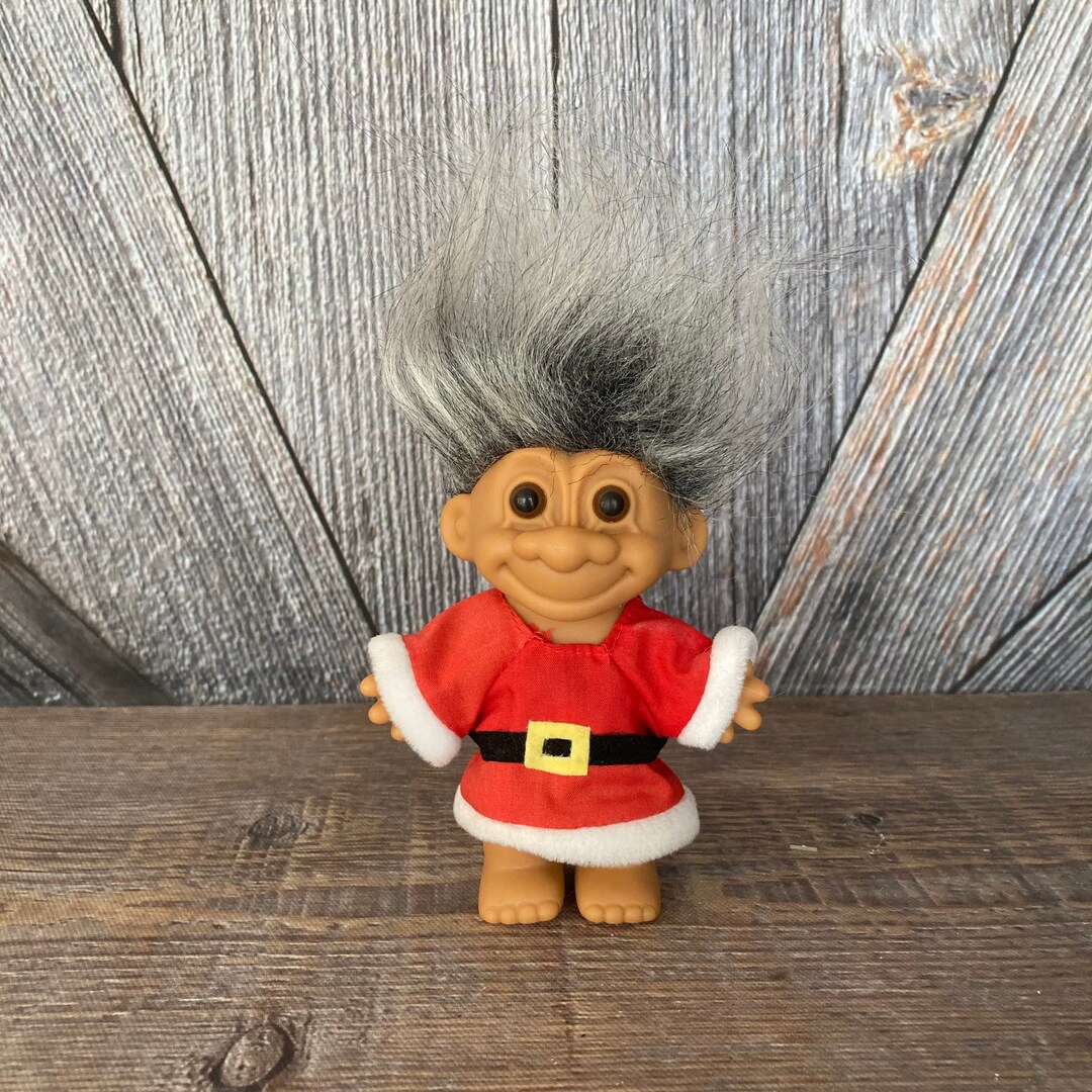 Vintage Christmas Troll Doll Decoration Santa Winter Etsy.de