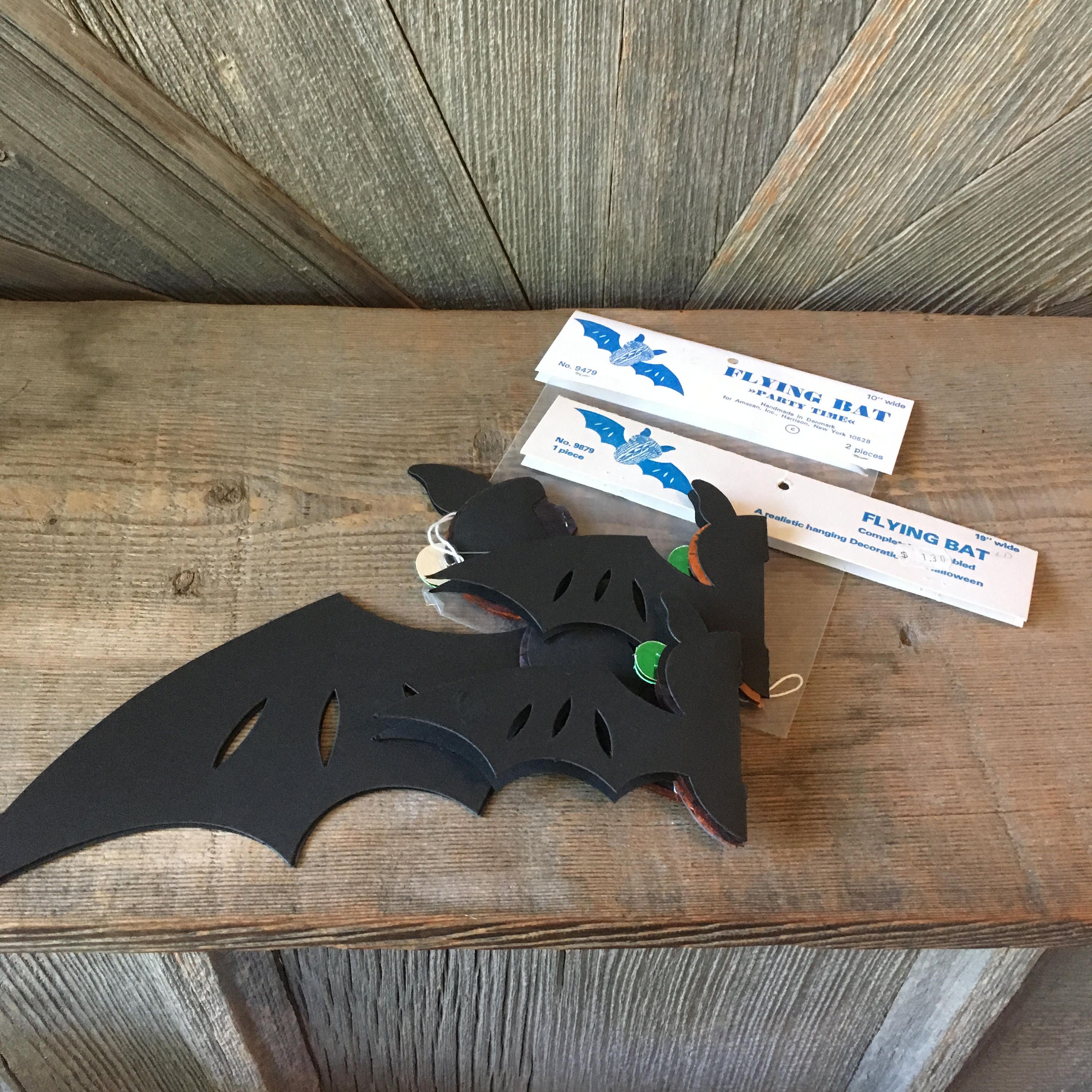 3 Vintage Halloween Bat Paper Die Cut Decoration honey Comb - Etsy