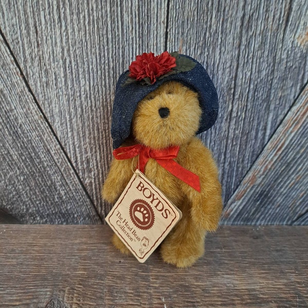 Vintage Boyd's Madison Head Bean Collection Teddy Bear {1988-2005 Collectable Plush Bear Retired} Vintage 6 Inch Bear, Gift for Child Friend