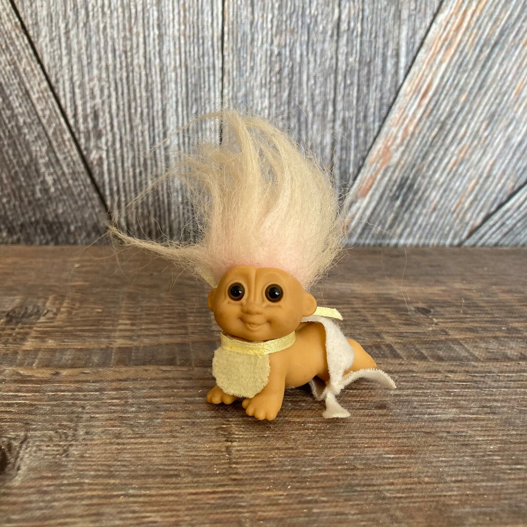 Vintage Baby Troll Doll Baby Crawling Troll With Pastel Hair Etsy