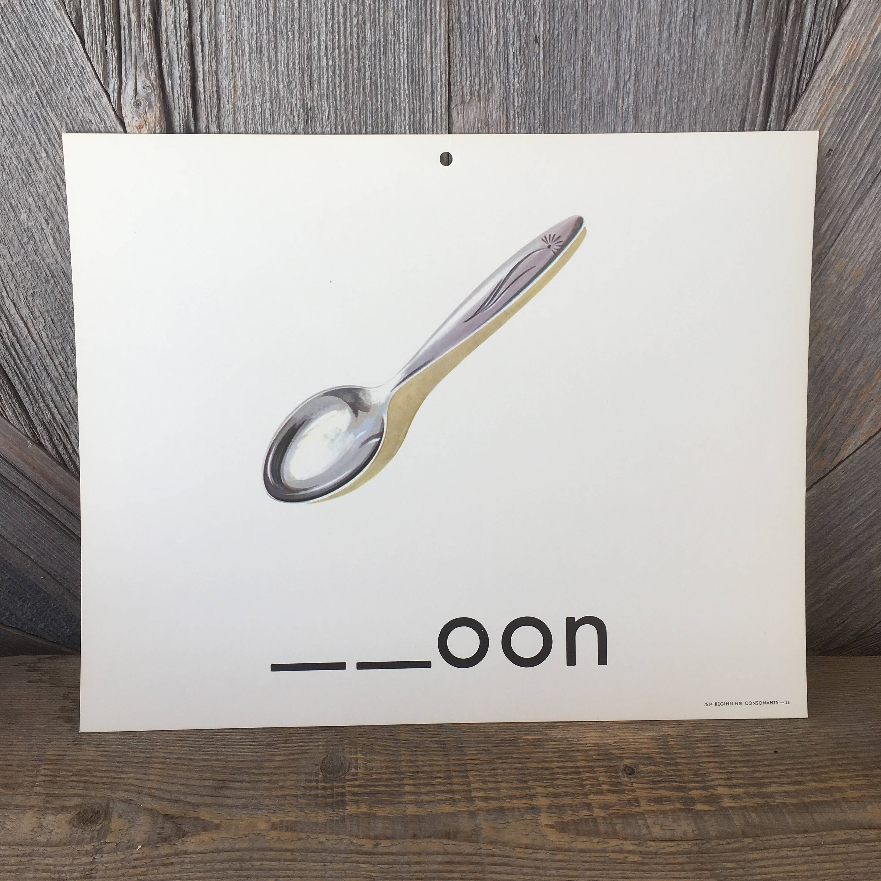 Vintage Spoon Poster Letter Large 11.25 inch by 14 Old School Etsy