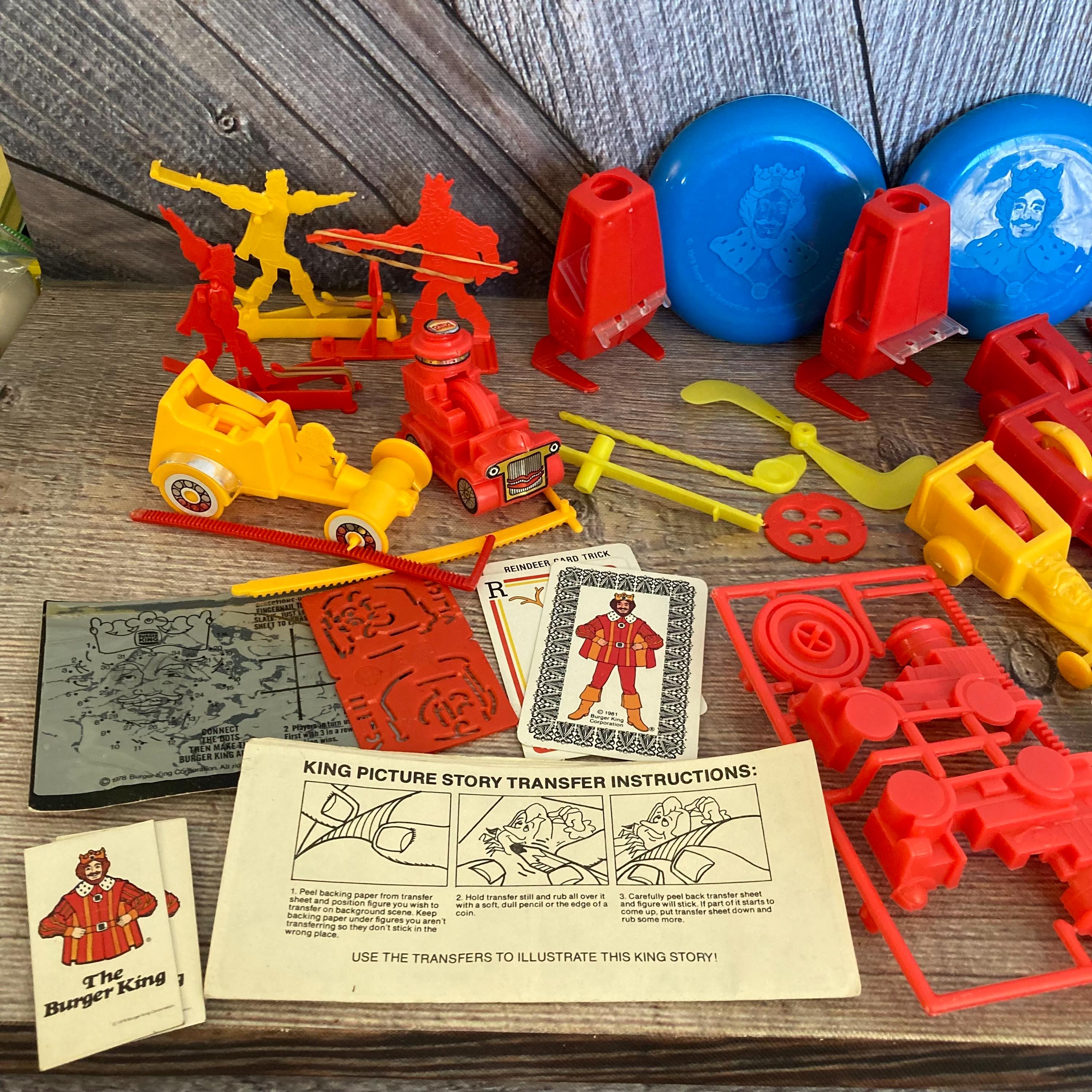 Vintage 70s Burger King Toys, Glider, Snuffy, Story Transfer