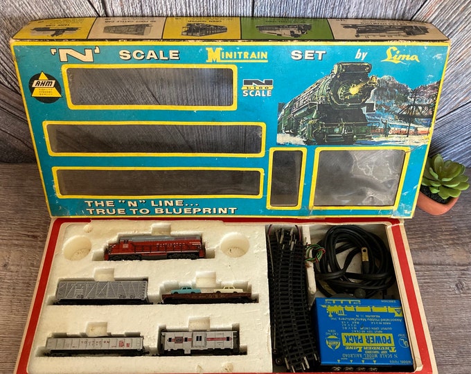 Vintage AHM Lima N Scale Train Set Minitrain Burlington Horseshoe