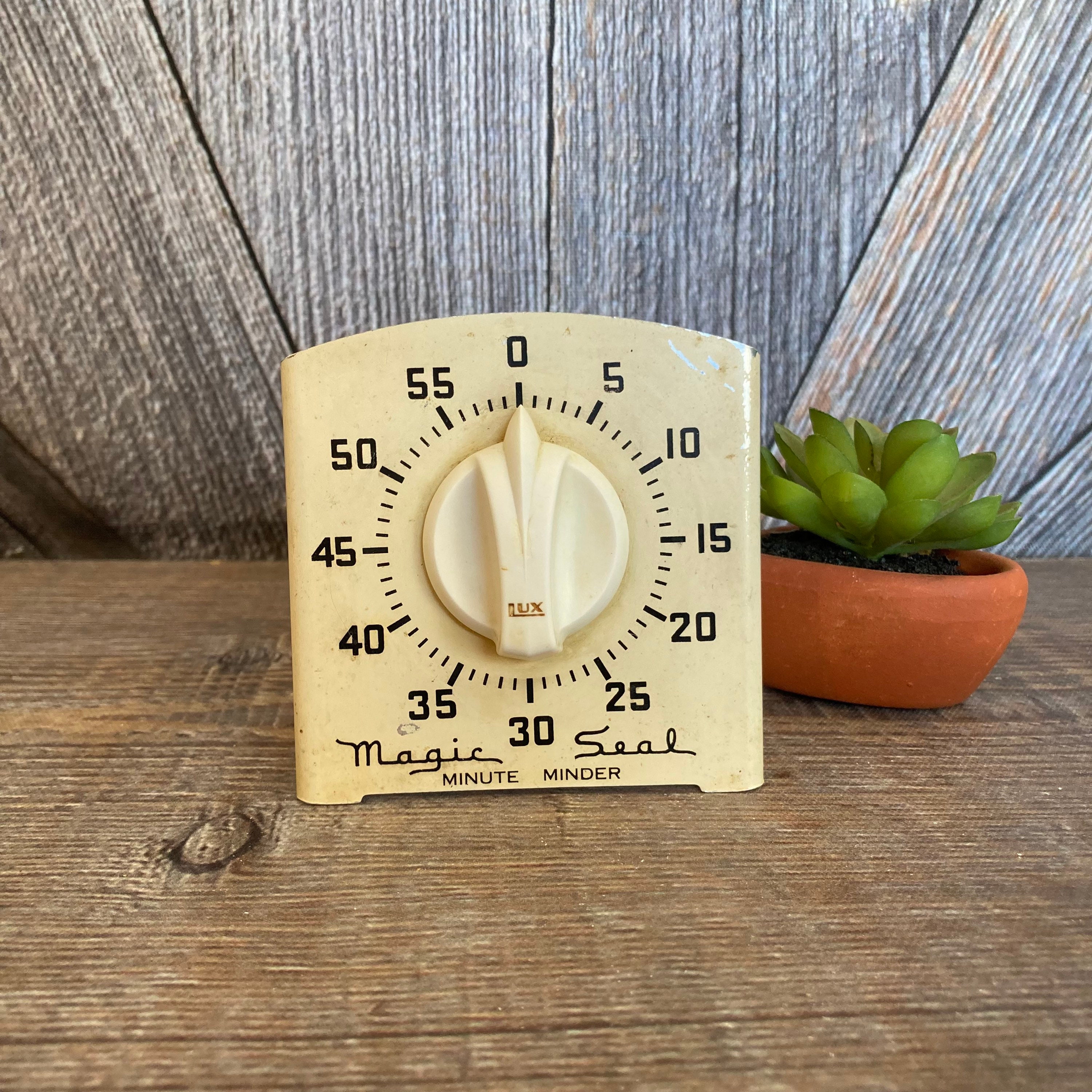 Vtg Intermatic Time Minder Mid Century Retro Kitchen Clock Timer