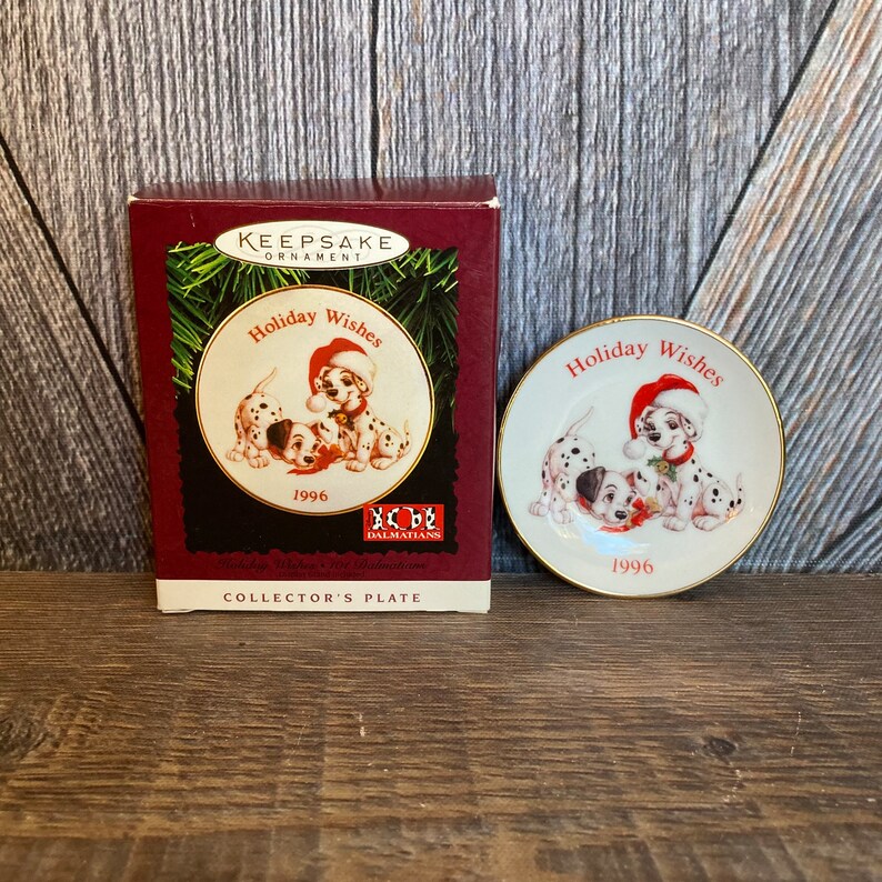 Vintage 101 Dalmatian's Holiday Wishes Christmas Ornaments {Hallmark Keepsake Christmas} Tree Disney 101 Dalmatians Ellathesella image 1