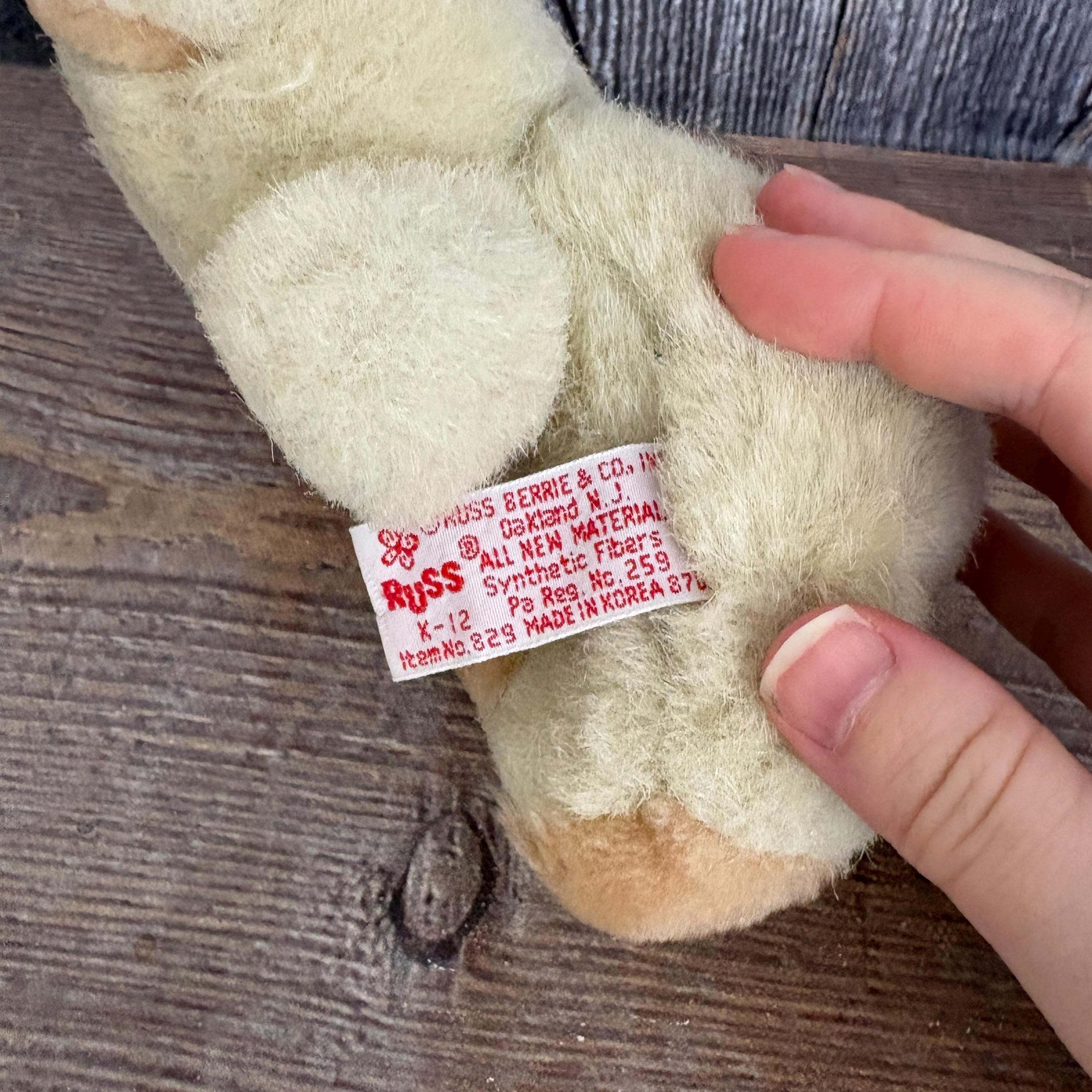 Vintage Teddy Bear Plush Toy Stuffed Animal {russ Berrie Tuff Teddy} 7 ...