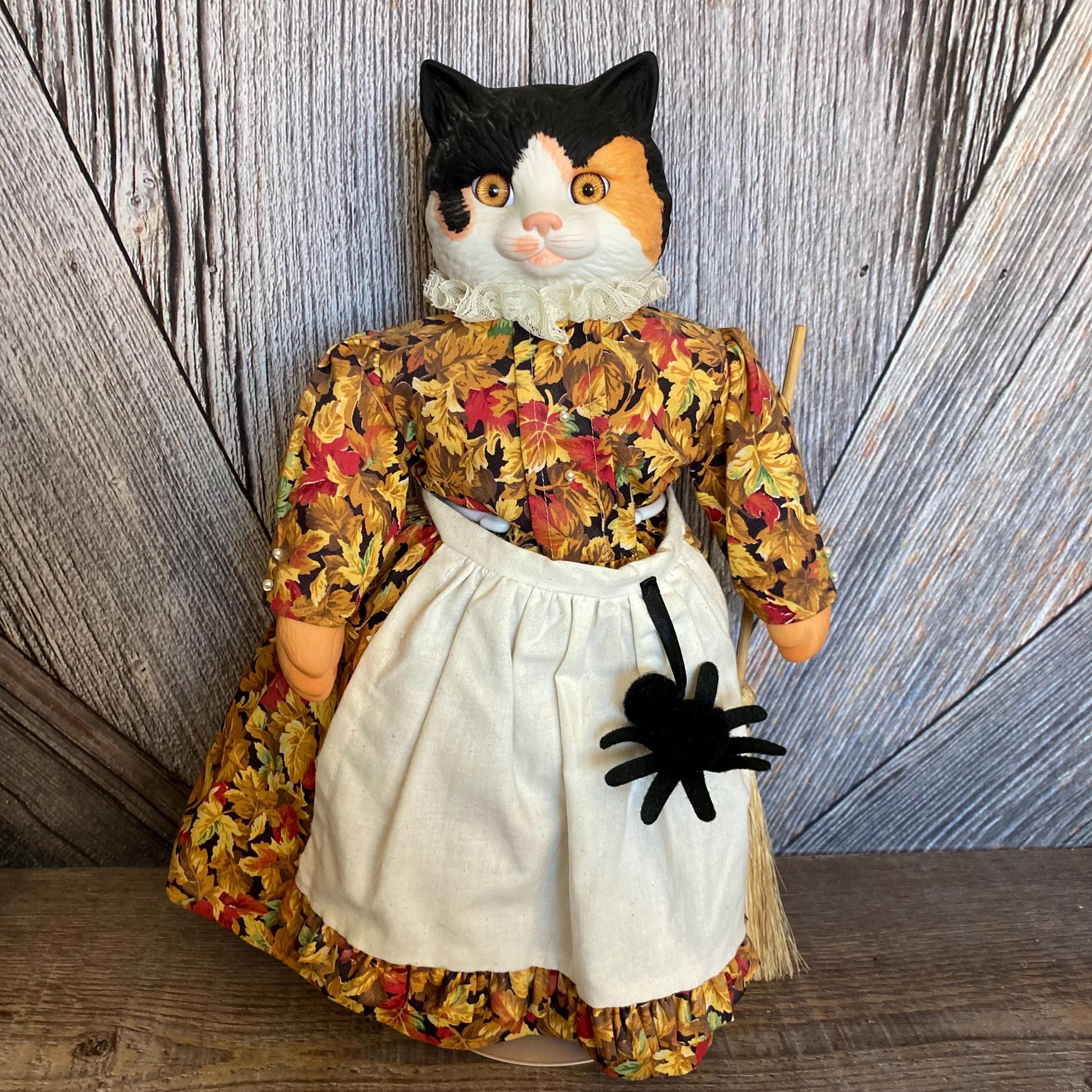 Goebel 　ゴーベル　ヴィンテージ　ポーセリン　猫　ドール　人形　置物 Vintage Cat Halloween Doll, Betty Jane Carter Doll Bette Ball 1994