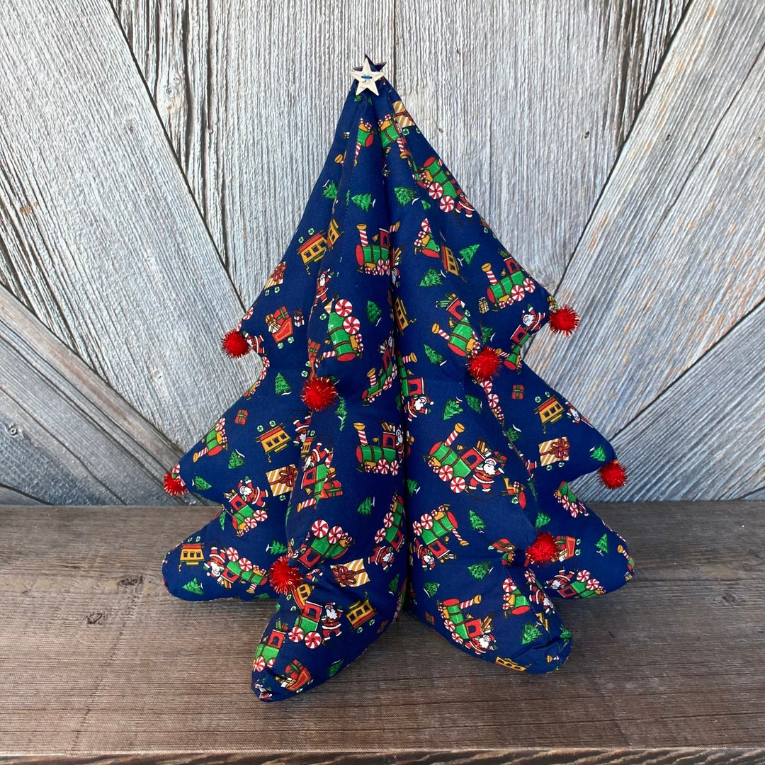 Handmade Christmas Tree Plush Stuffed Fabric Holiday Etsy