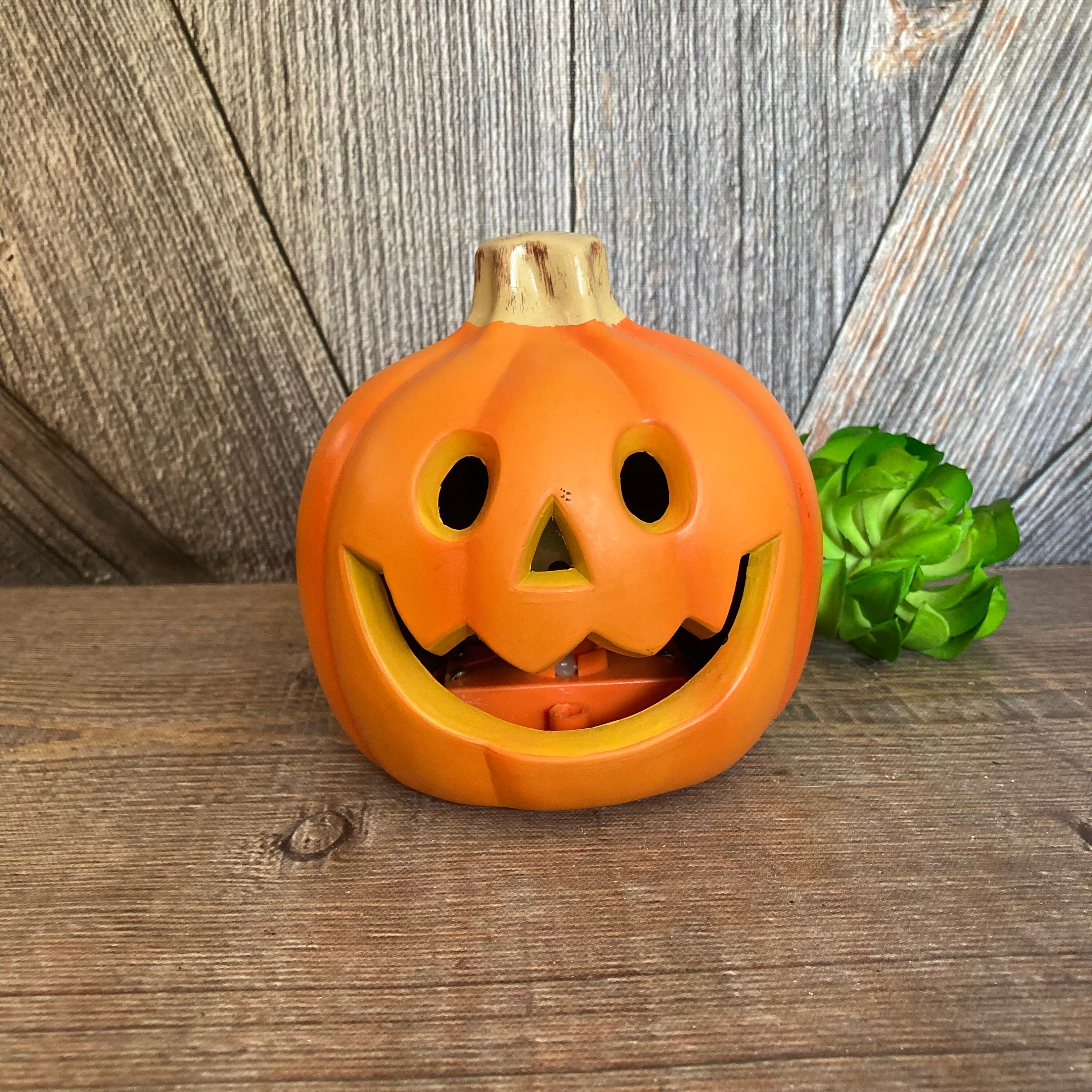 Halloween Pumpkin Light Battery Plastic Blow Mold Seasonal Visions