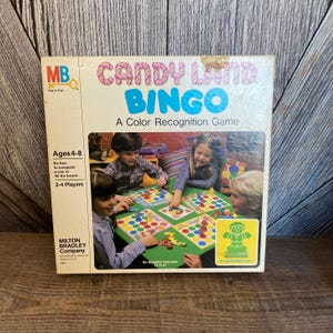 Vintage Candy Land Bingo, COMPLETE Color Recognition Game, Ages 4-8, Milton Bradley 4801 Kids Bingo Game, Ellathesella