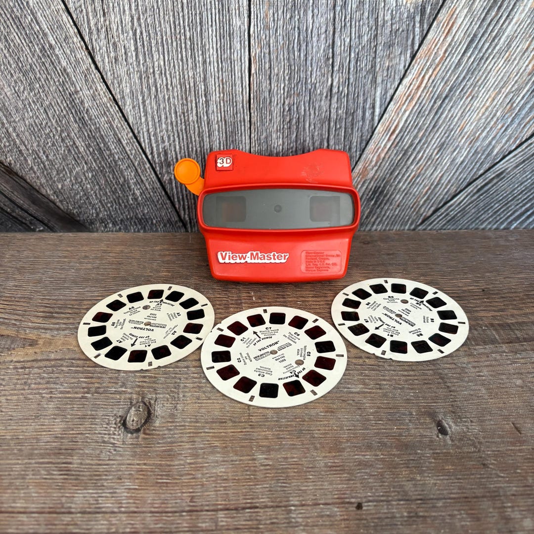 Vintage View Master Toy With {voltron 3D Picture Reels} Glasses