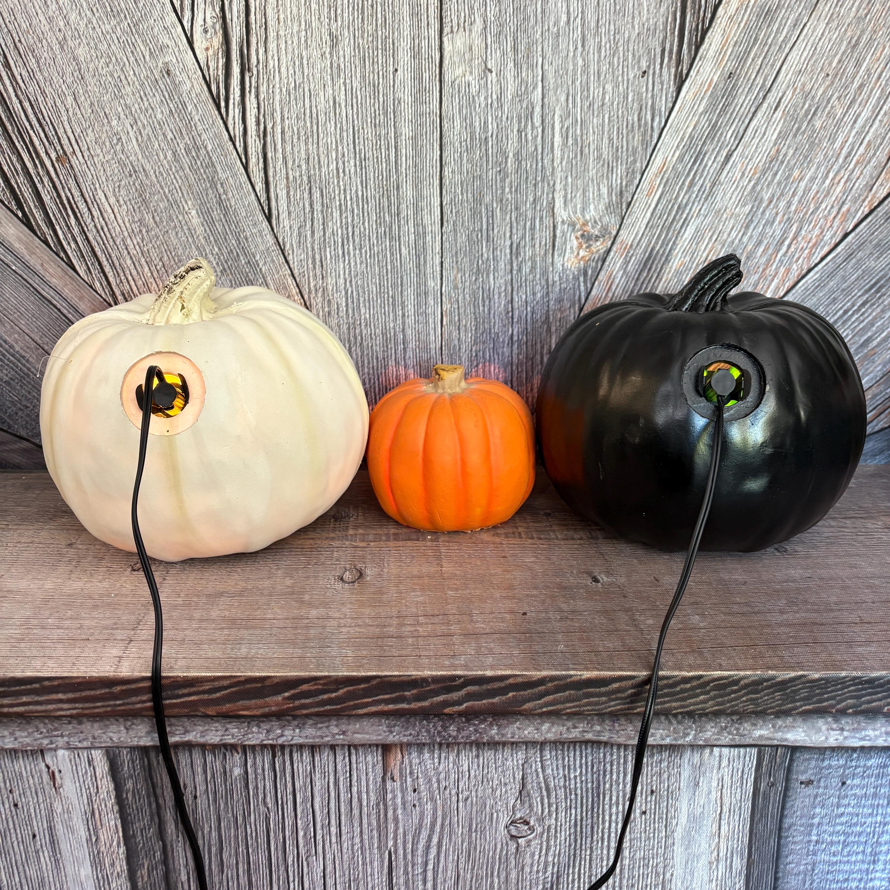 Vintage Foam Pumpkin Light Plastic Foam Blow Mold 1990s Trick or