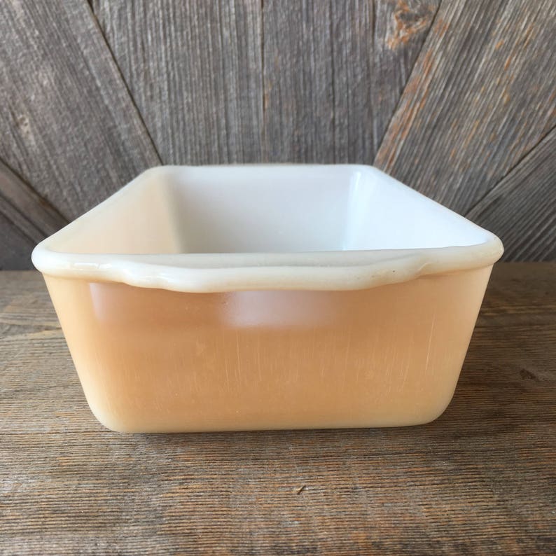 Fire King Copper Tint Casserole Baking Refrigerator Loaf Pan Etsy