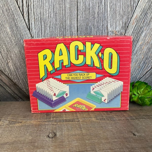 Vintage RACK-O Game Board Game Parker Brothers RACKO Best Friends Gift 90s toy 1992 toy Complete Card Game Kids Game Pass the Time Math Game