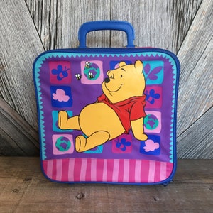 Pooh Vintage Suitcase Toy {Large 12 inch kid Suit Case Bag} 1990s Toy Disney Winnie the Pooh Toy Kids Luggage Duffle Baby Shower Gift