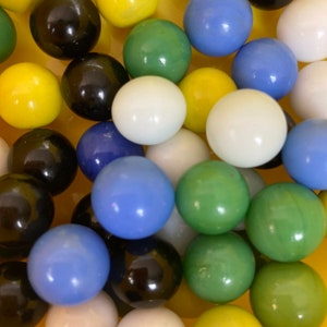 50 Vintage Glass Marbles DIY Vintage Decor Crafting Cats Eye Small Glass Marbles Multicolored Marbles Game Trading Blown Glass Swirl Balls