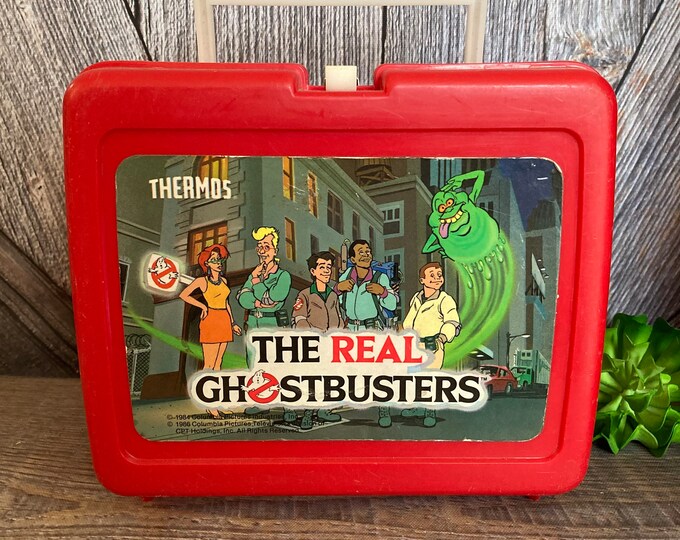 The Real Ghostbusters Plastic Lunch Box vintage 1980's Etsy