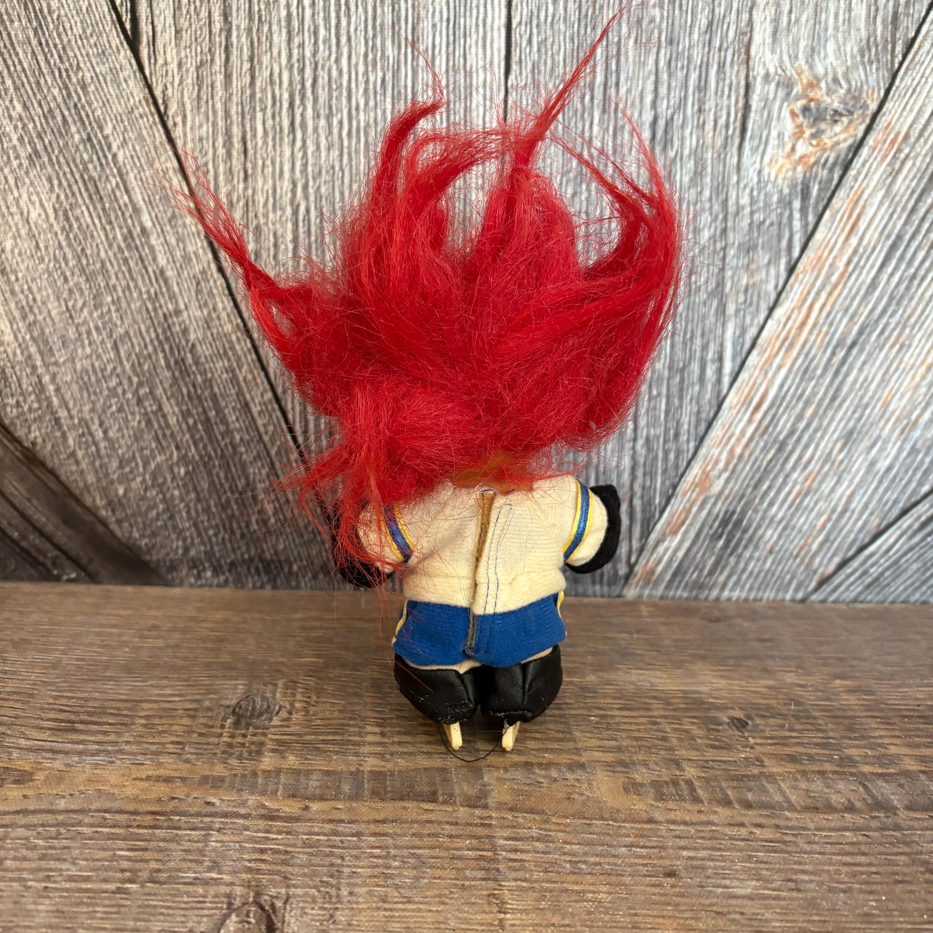 Vintage Hockey Troll Doll {hockey Player Troll With Red Hair} Russ