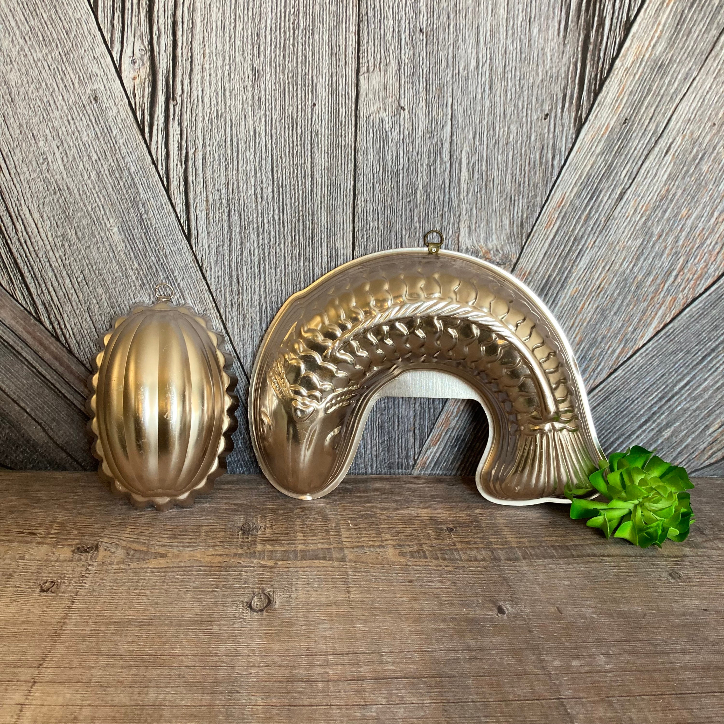 Vintage Jello Molds Copper Metal Farmhouse Decor Wall Hanging Vintage Jello Molds Copper Metal Farmhouse Decor Wall Hanging