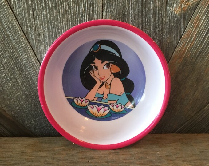 Vintage Aladdin Jasmine Bowl vintage Disney Melmac Plastic Etsy