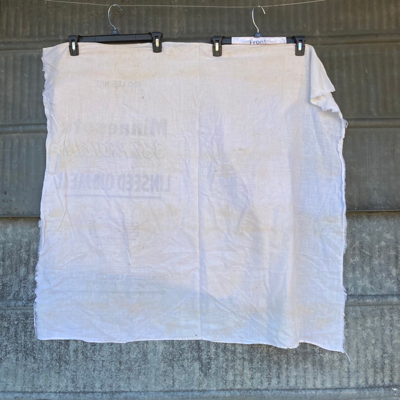 Vintage Minnesota Linseed Oil Co Cotton Muslin Sack Cloth Open Panel ...