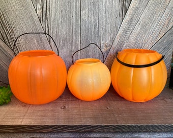 Vintage Pumpkin Halloween Bucket blow Mold Pumpkin Trick or Treat Basket  Plastic Jack-o-lantern Pail Blowmold Vintage Halloween Decoration -   Canada