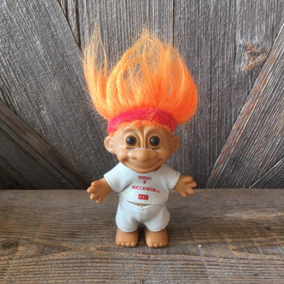 Vintage Troll Doll football Player With Orange Hair Russ | Etsy