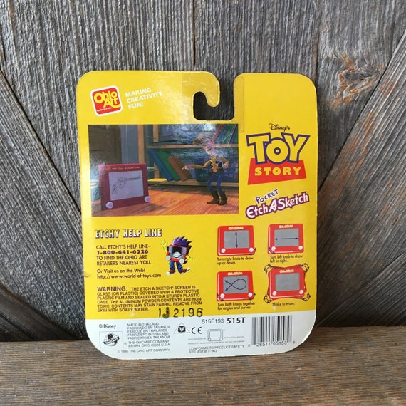 Toy Story Pocket Etch A Sketch Ohio Art Vintage Disney Mattel Disney Kid Toy Nos 90s Vintage Etchasketch Etch A Sketch Drawing Toy Magic