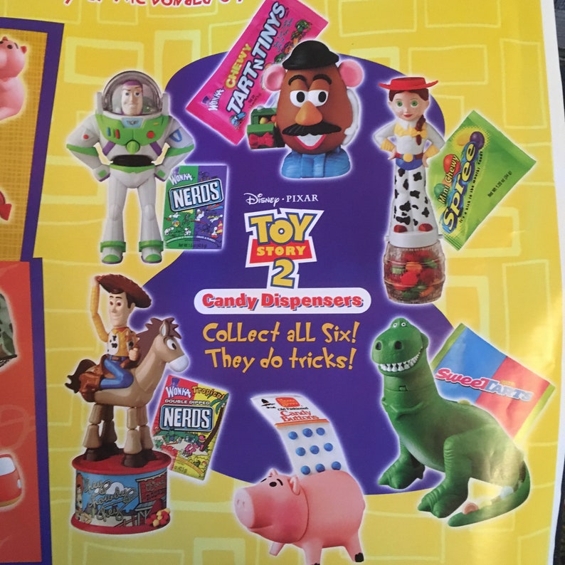 Toy Story 2 Candy Dispensers McDonalds Happy Meal Toys Action Etsy