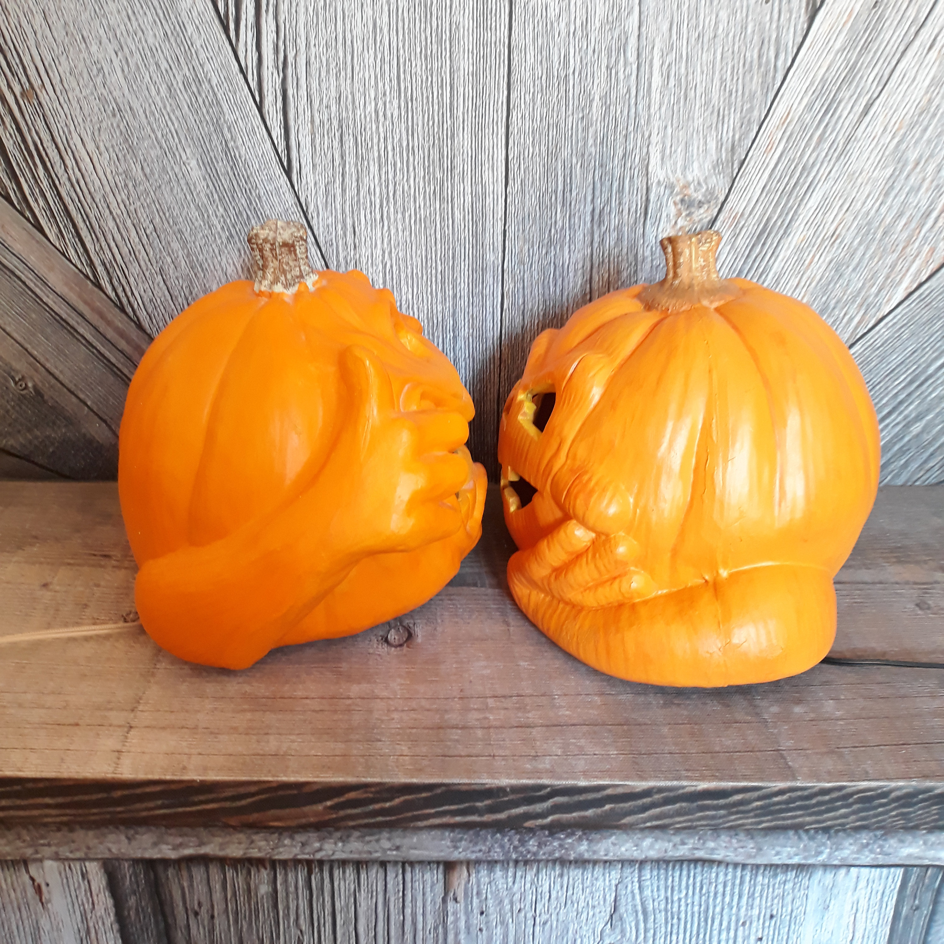 Vintage Halloween Pumpkin Light Foam Blow Mold 1990s Trick or Treat ...