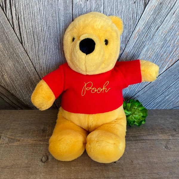 Vintage Winnie the Pooh Plush Stuffed Pooh Toy 15 Inches Nursery Kids Room Decor Plush Stuffed Animal DISNEY Sears Gund Teddy Bear Pooh Toy