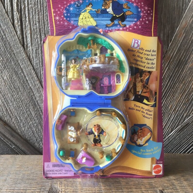 Beauty and the Beast Polly Pocket Set Vintage Disney Bluebird Etsy