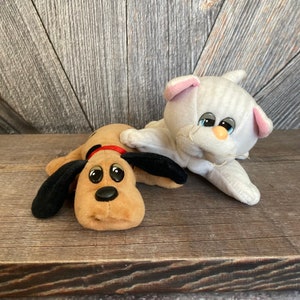 2 Pound Puppy Plush Toy Small 7 in Vintage Pound Purry Puppy Purries Cat Baby Shower Tonka Toys Plush Fabric Stuffed Animal Toys Decor Dog