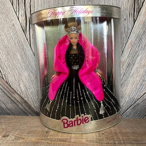 Vintage 1998 Happy Holidays Barbie {Blonde hair Mattel 20200 Special Edition Christmas} Collectible Mattel Barbie in Original Box Complete