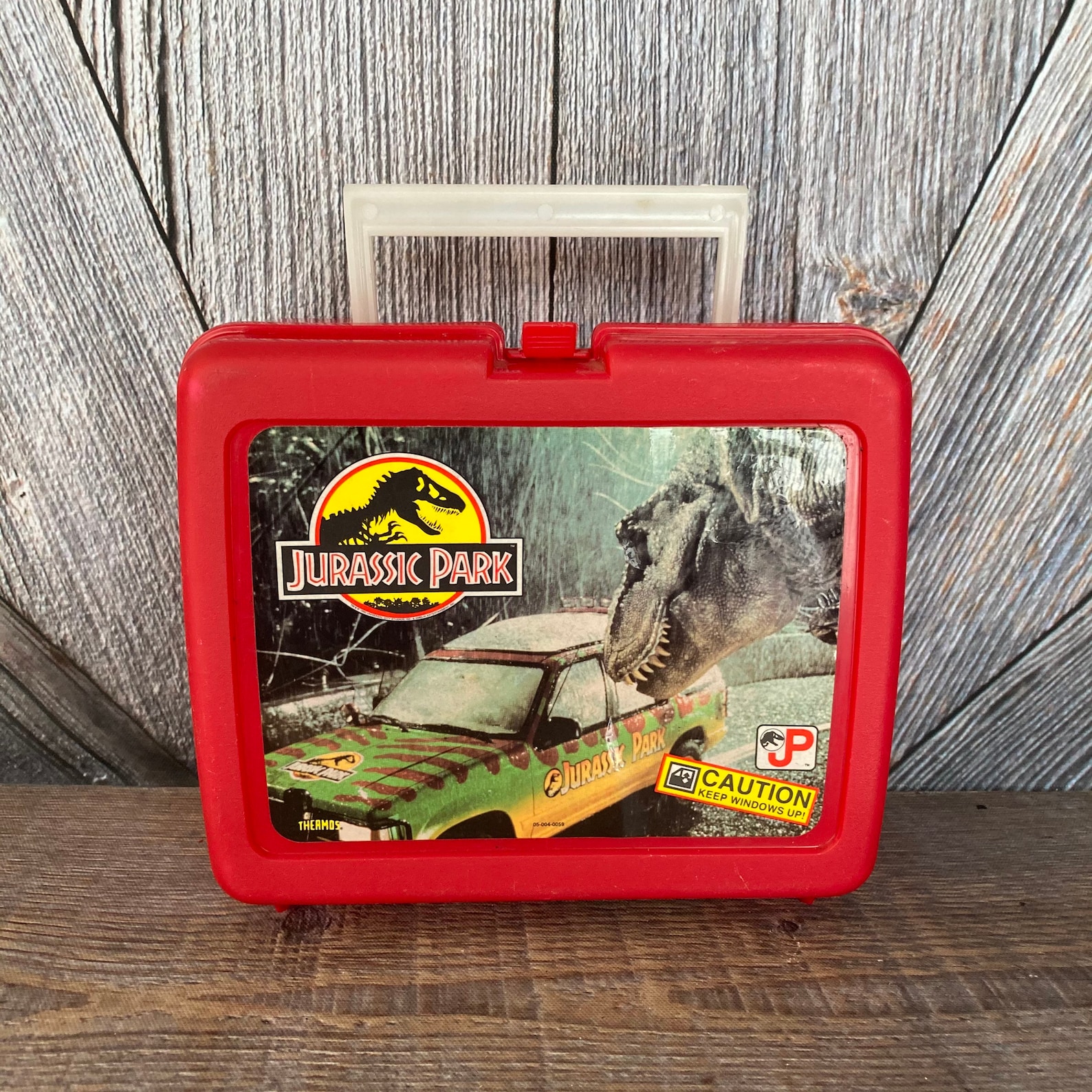 Jurassic Park Lunch Box Vintage 90's Red Aladdin Plastic Etsy