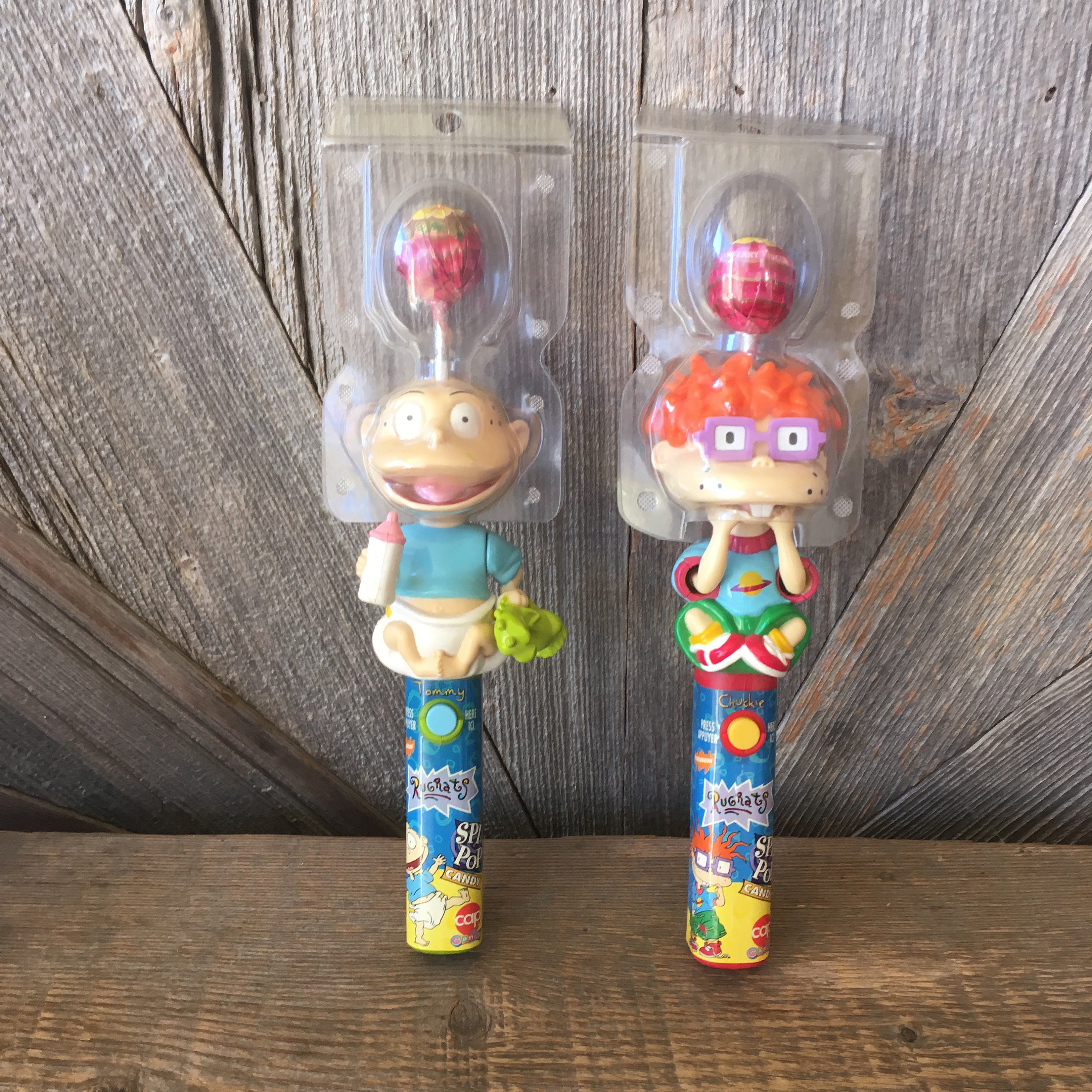 2 Vintage Rugrats Spin Pop Candy 90s Toy Nickelodeon Baby Cartoon