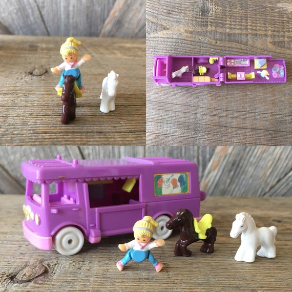 Vintage Polly Pocket Set stable on the Go Horse Trailer Van Compact Polly  Pocket Bluebird 1994 COMPLETE Motorhome RV 90s Kid Girl Toys -  Israel