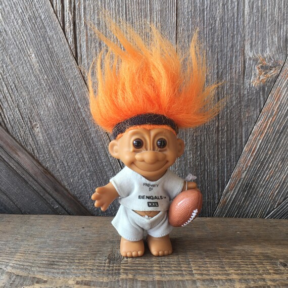 Vintage Bengals Troll Doll Football Player Orange Hair Russ Etsy