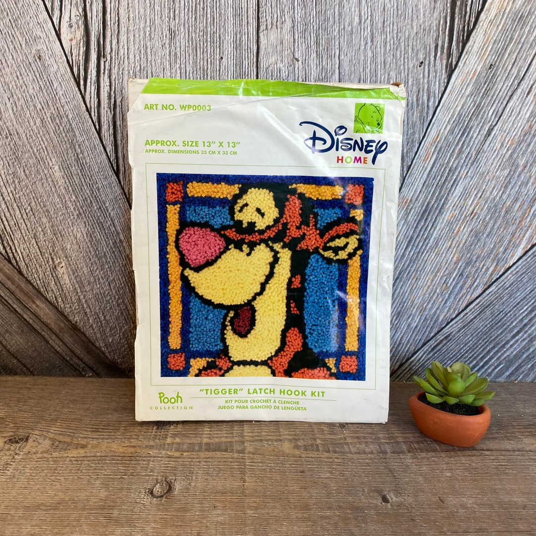 Vintage Tigger Latch Hook Rug KIT Yarn Wall Hanging Winnie the Pooh