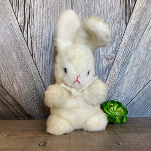 Vintage Softee Bunny Plush, Easter Bunny Plush Toy Stuffed Animal Easter Basket Filler Gift Russ Berrie 1980, Ellathesella